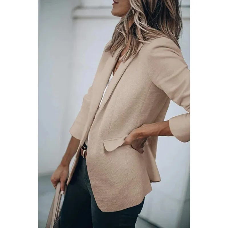Trendy Open Front Work Blazer
