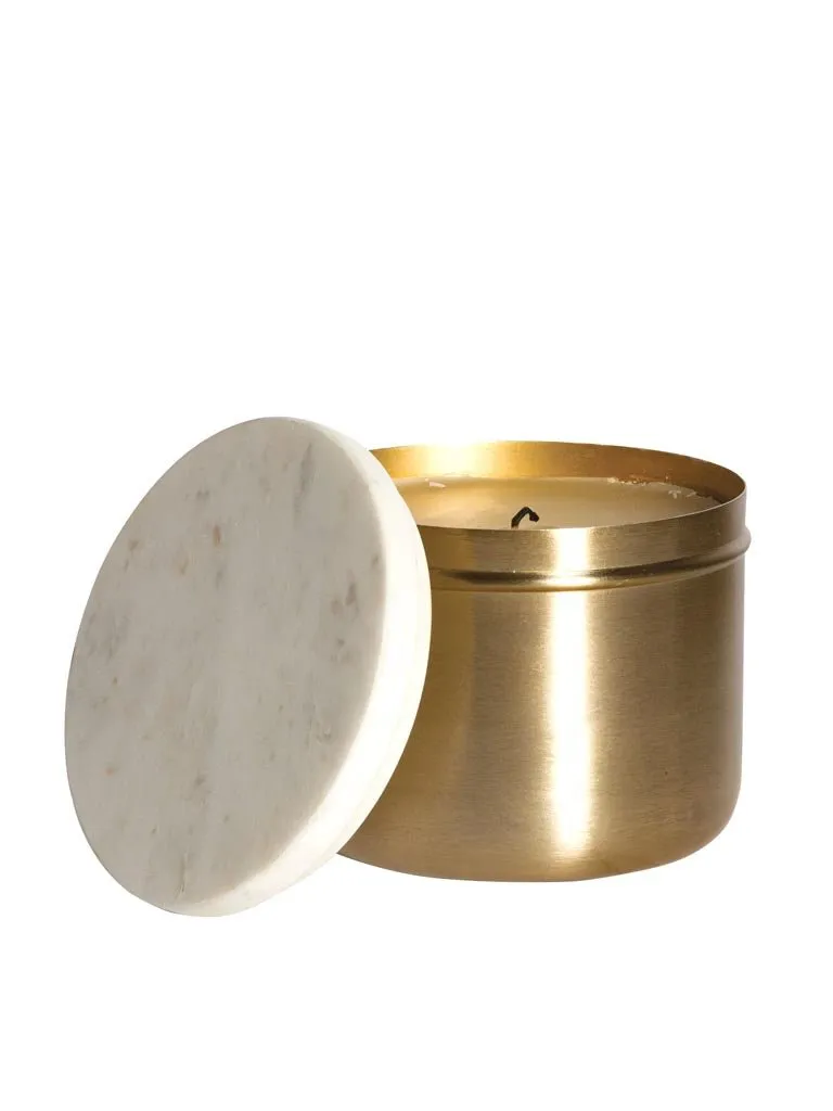 Marble Lid Decorative Candle Jar