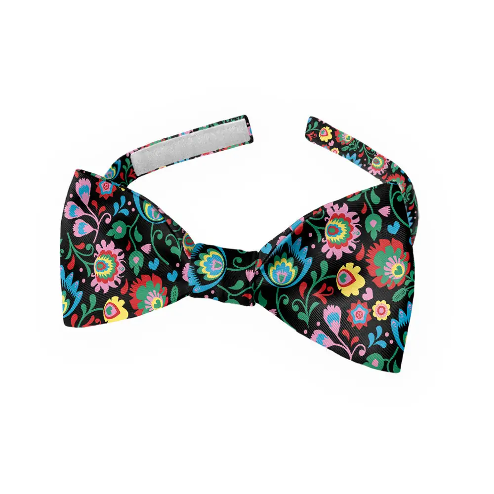 Electric Daisy Floral Motif Bow Tie