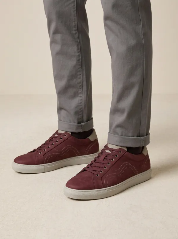 Men's Casual Wave Stitched Print Sneakers