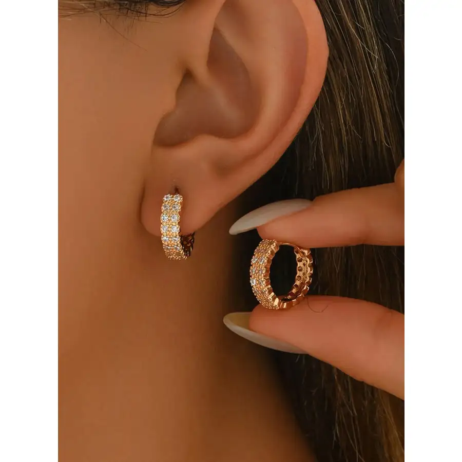 Inland Zircon Hoop Earrings