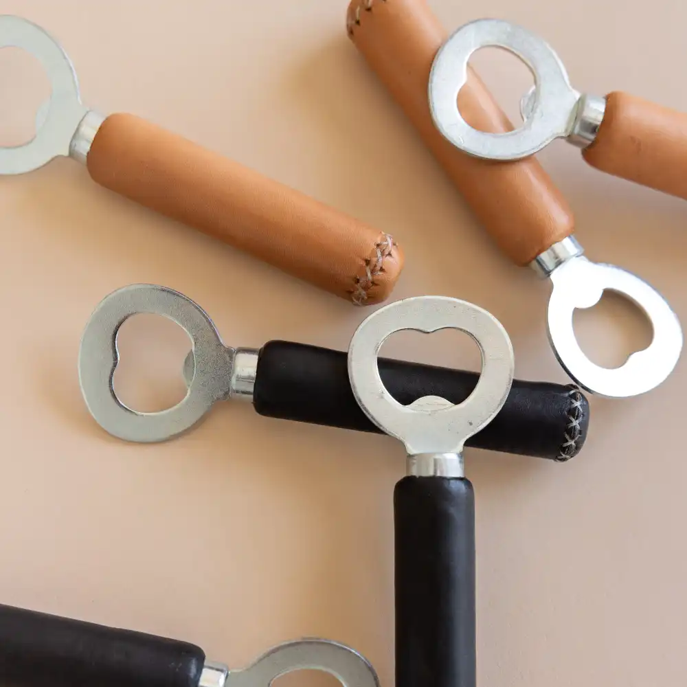 Leather Wrapped Bottle Opener
