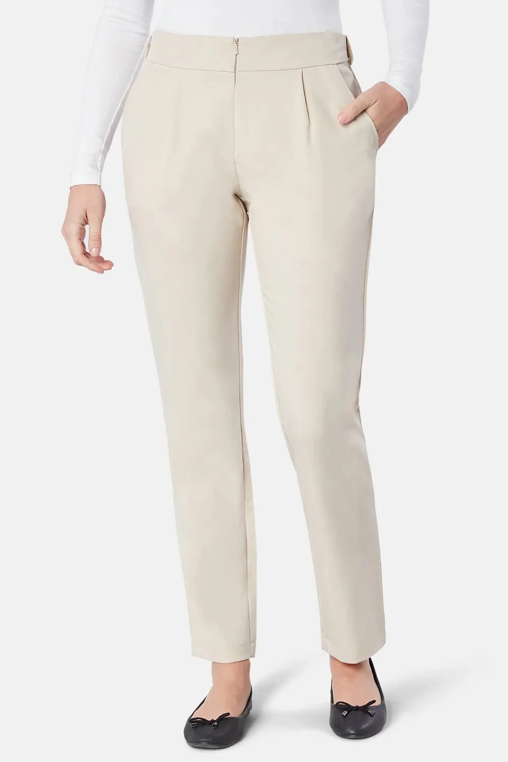 Women's Modern Slim Leg High Waist Trousers