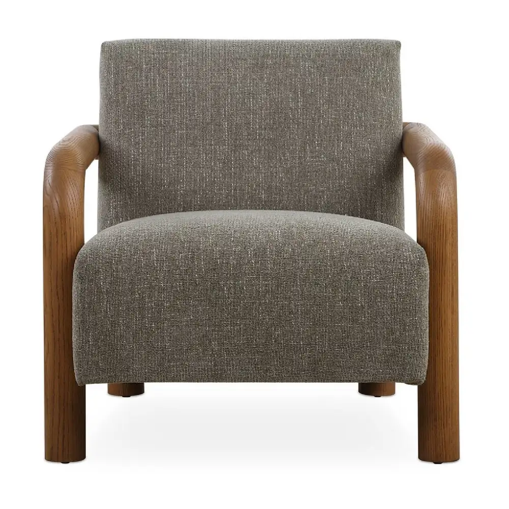 Curved Chenille Accent Chair