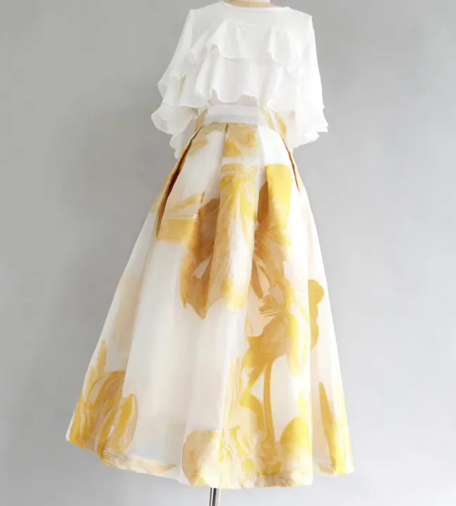 Balanced Leisure Everyday Casual Embroidered Skirt
