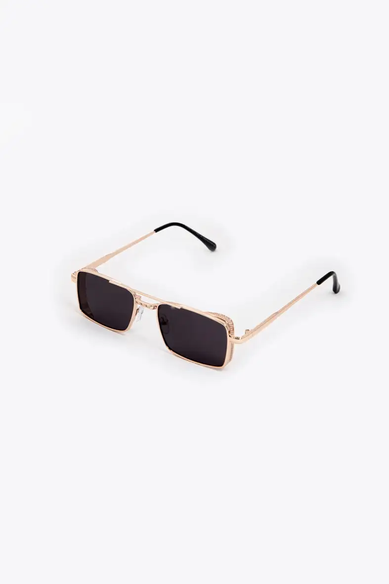 Sleek Black Shield Sunglasses