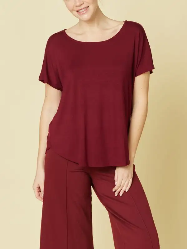 Bamboo Casual Dolman Sleeve Top Tee