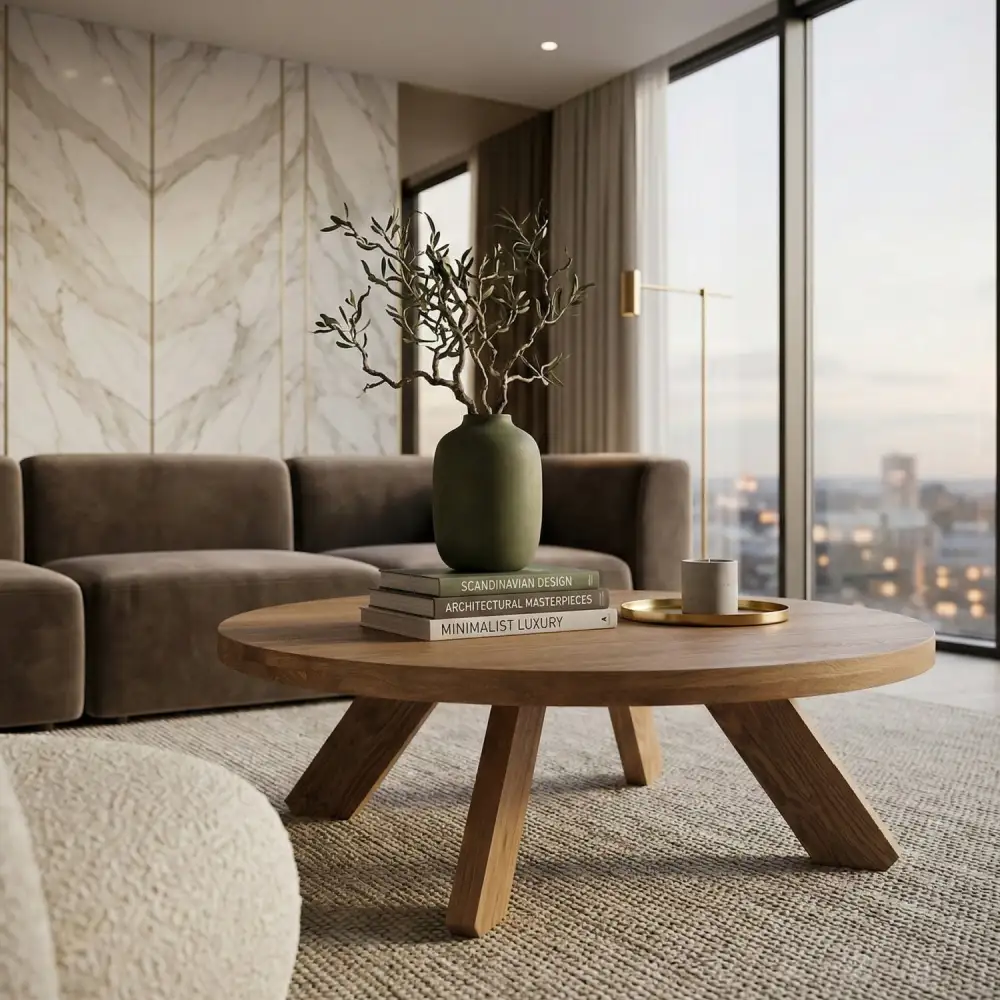 Solid Round Coffee Table