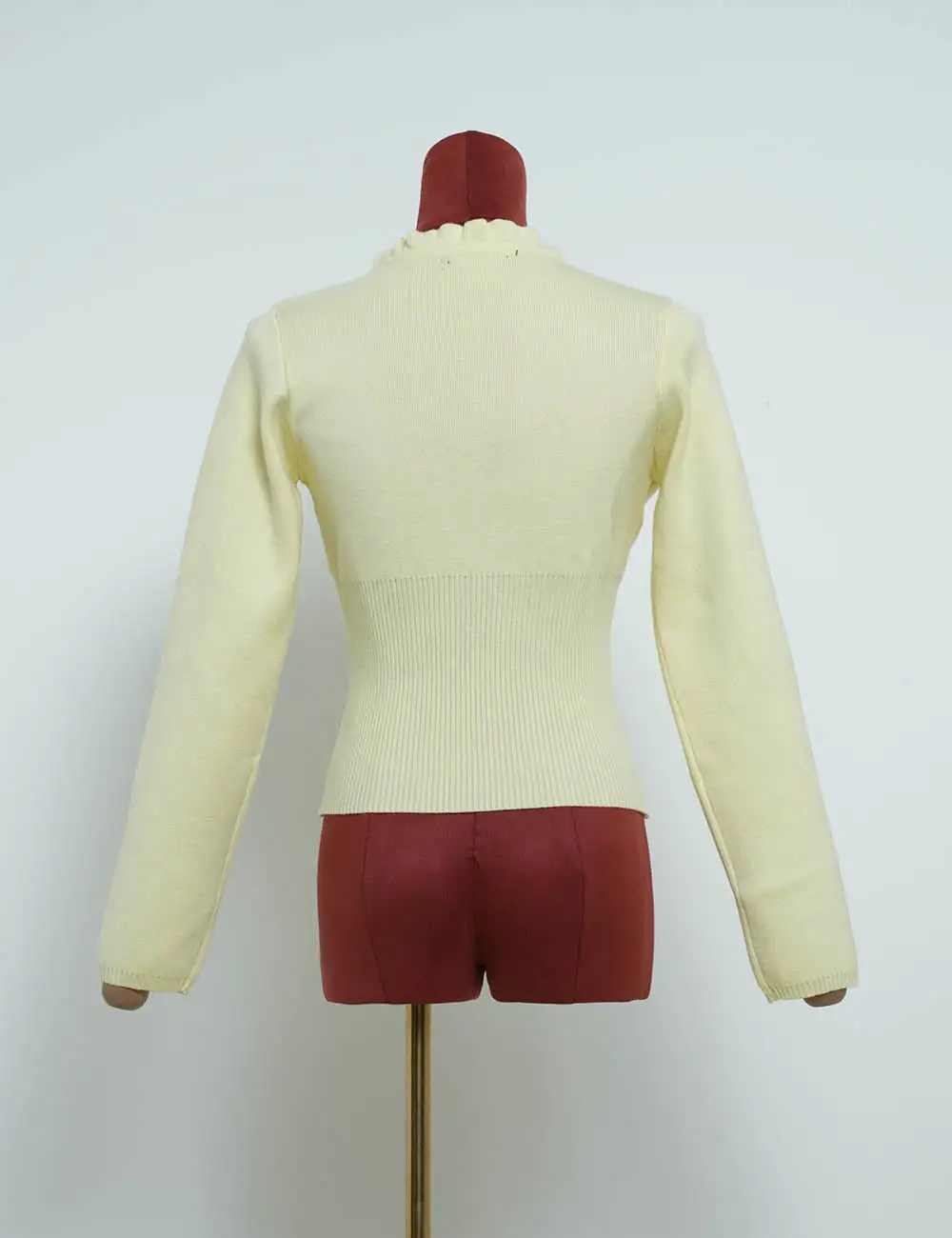 Elegant Solid Color Long Sleeves Knit Sweater Cardigan
