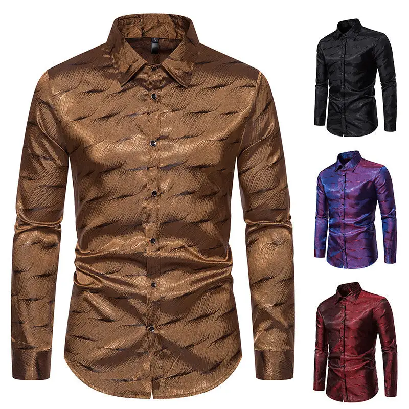 Men's Elegant Shirt With Unique Textured Design