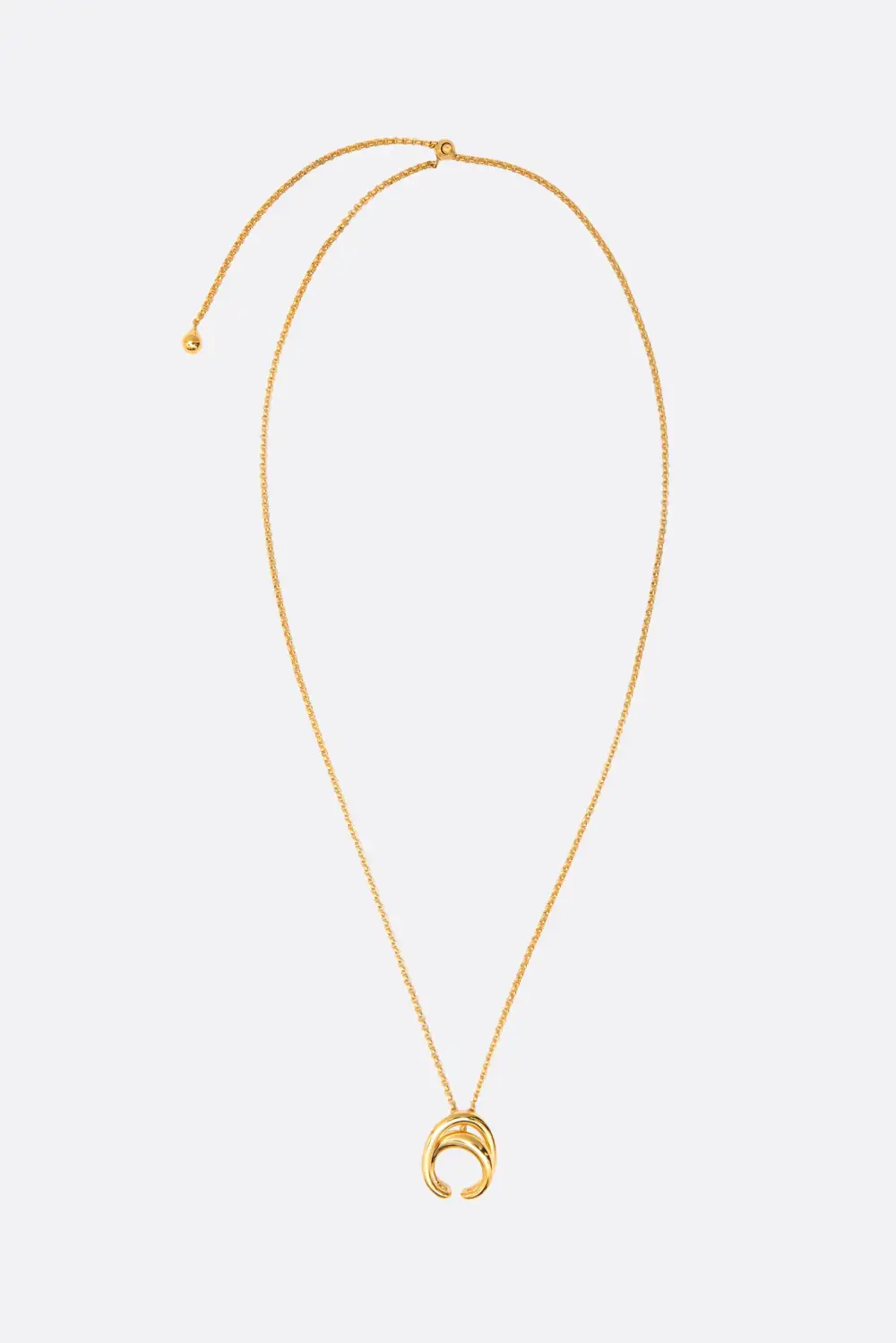 Gold Tone Silver Tone Round Necklace