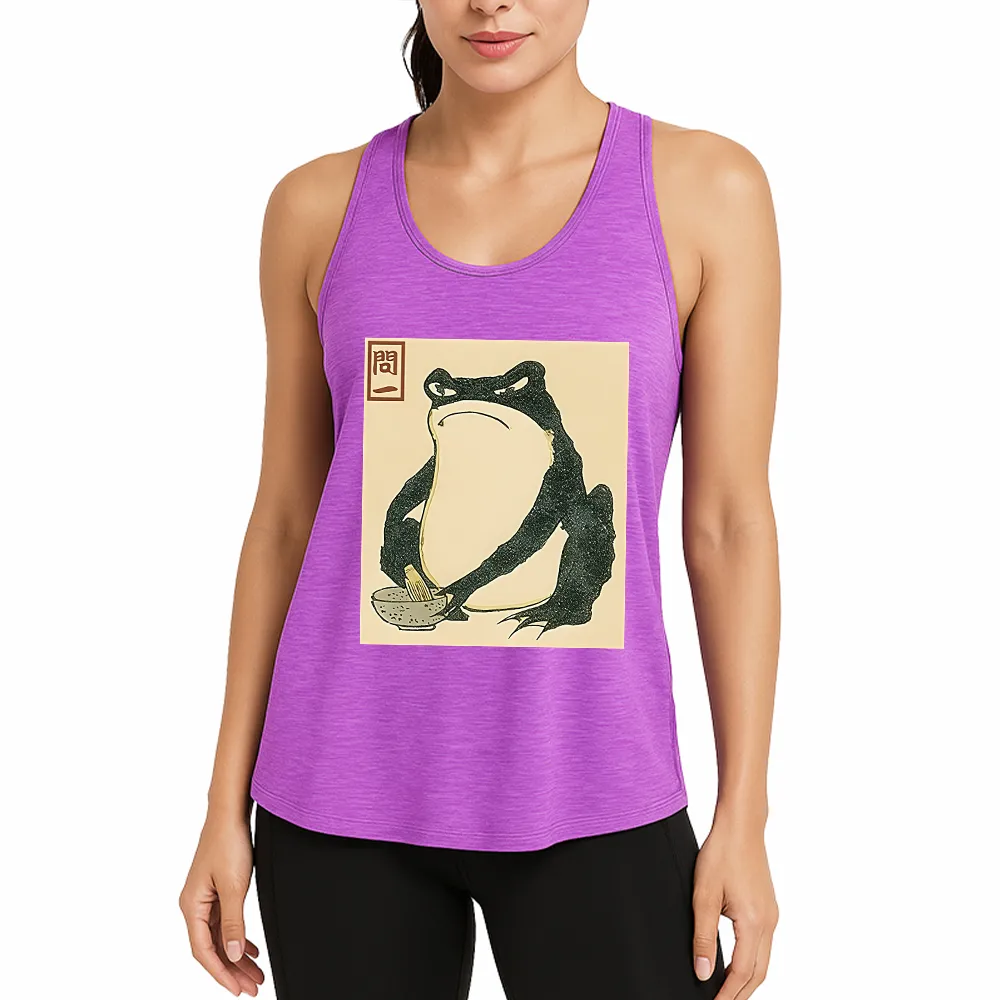 Woodblock Frog Athletic Tank