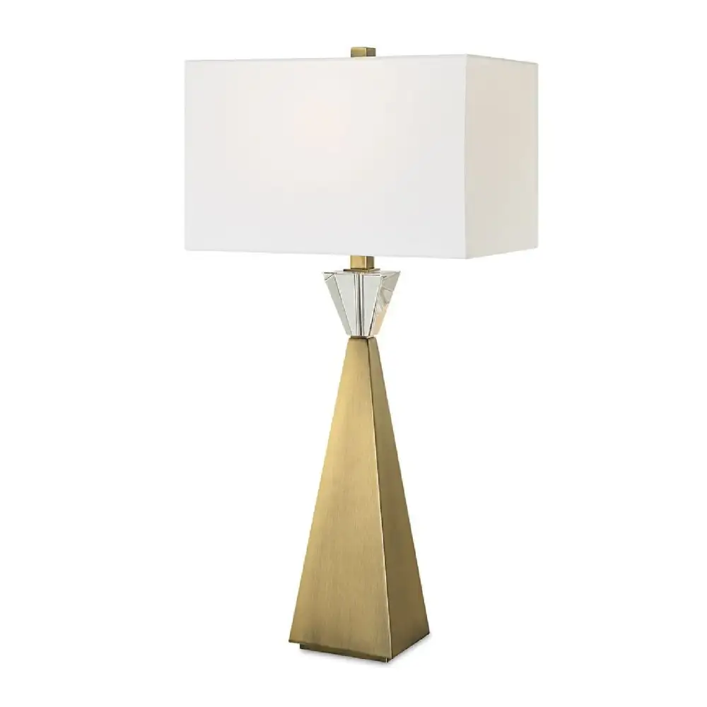 Tapered Brass Table Lamp