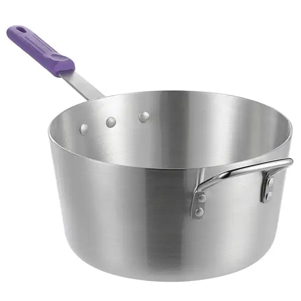 Standard Tapered Aluminum Sauce Pan with Allergen Free Silicone Handle