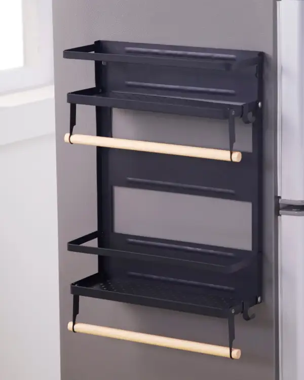 Double Shelf Magnetic Storage Black
