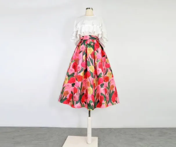 Soft Casual High Waist Skirt