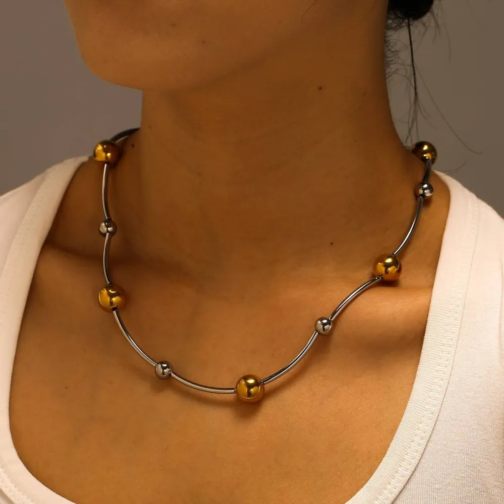 Sculpted Stainless Steel Necklace
