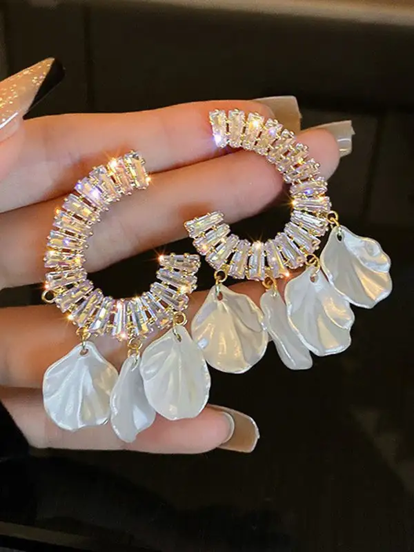 Streamlined Hammered Drop Earrings
