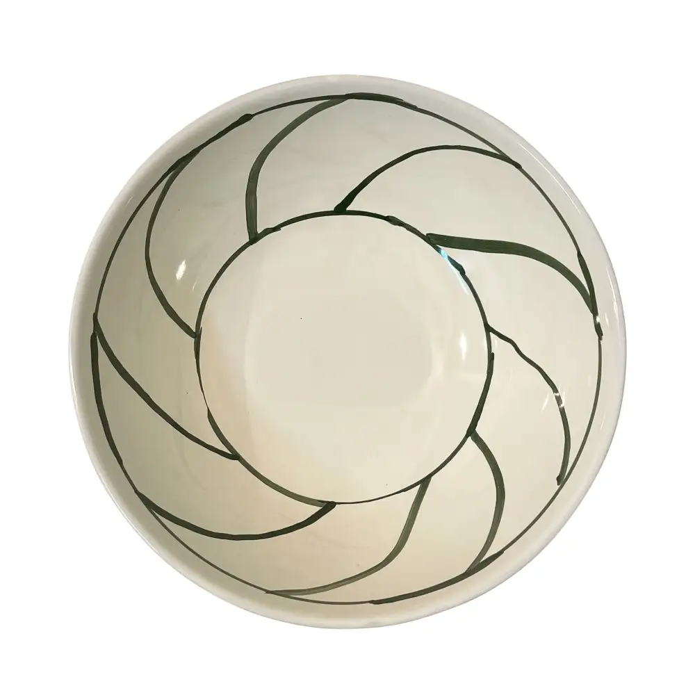 Hand-Painted Ceramic Serving Bowl
