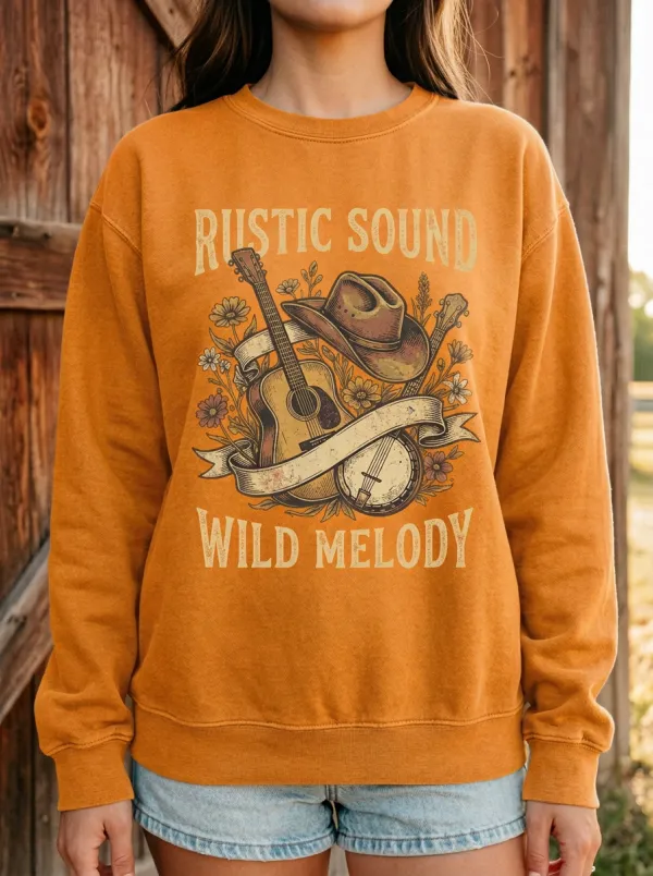 Cowboy Country Music Crewneck Sweatshirt