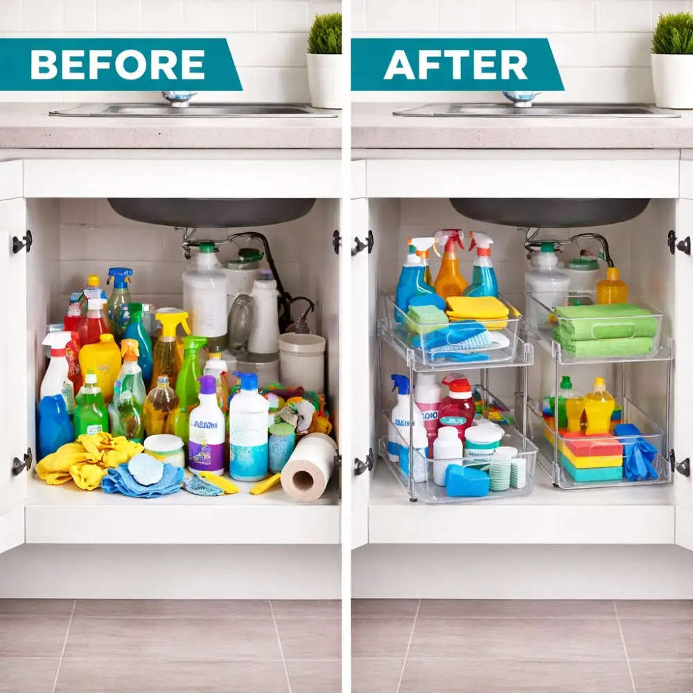 Tier Pull Out Cleaning Organizers