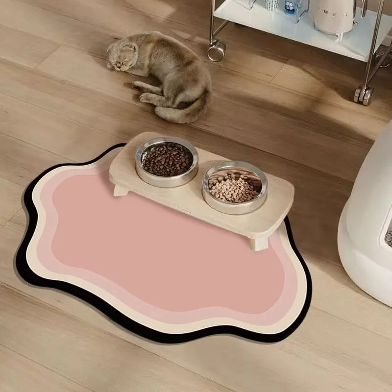 Contrast Color Pet Feeding Mat