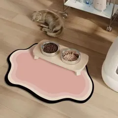 Contrast Color Pet Feeding Mat
