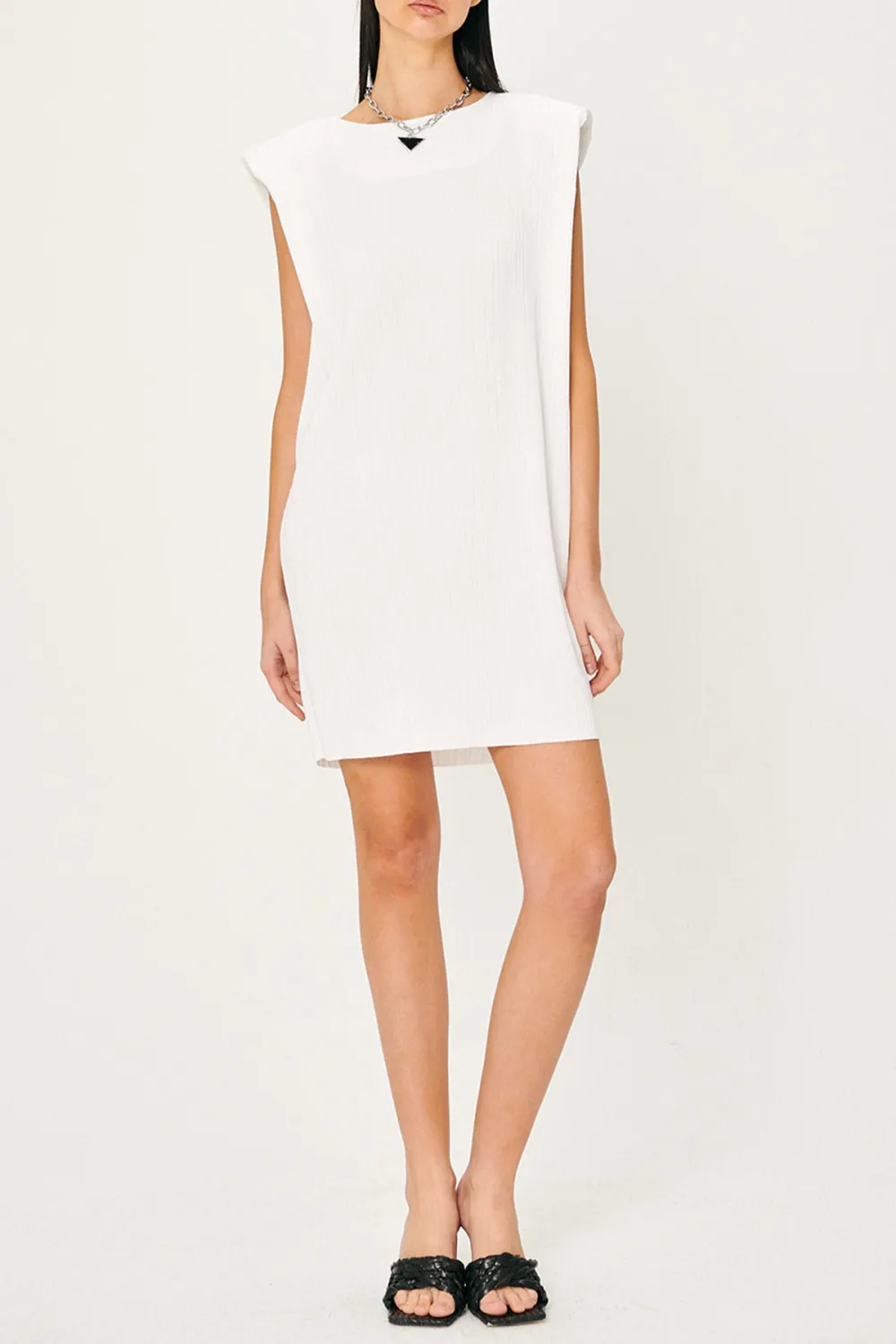 Sleeveless Plisse Dress