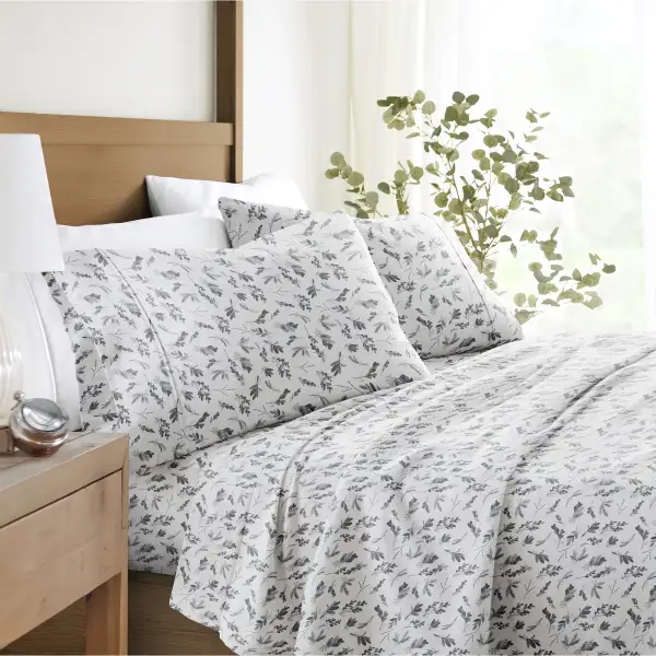 Botanical Flannel Sheet Set