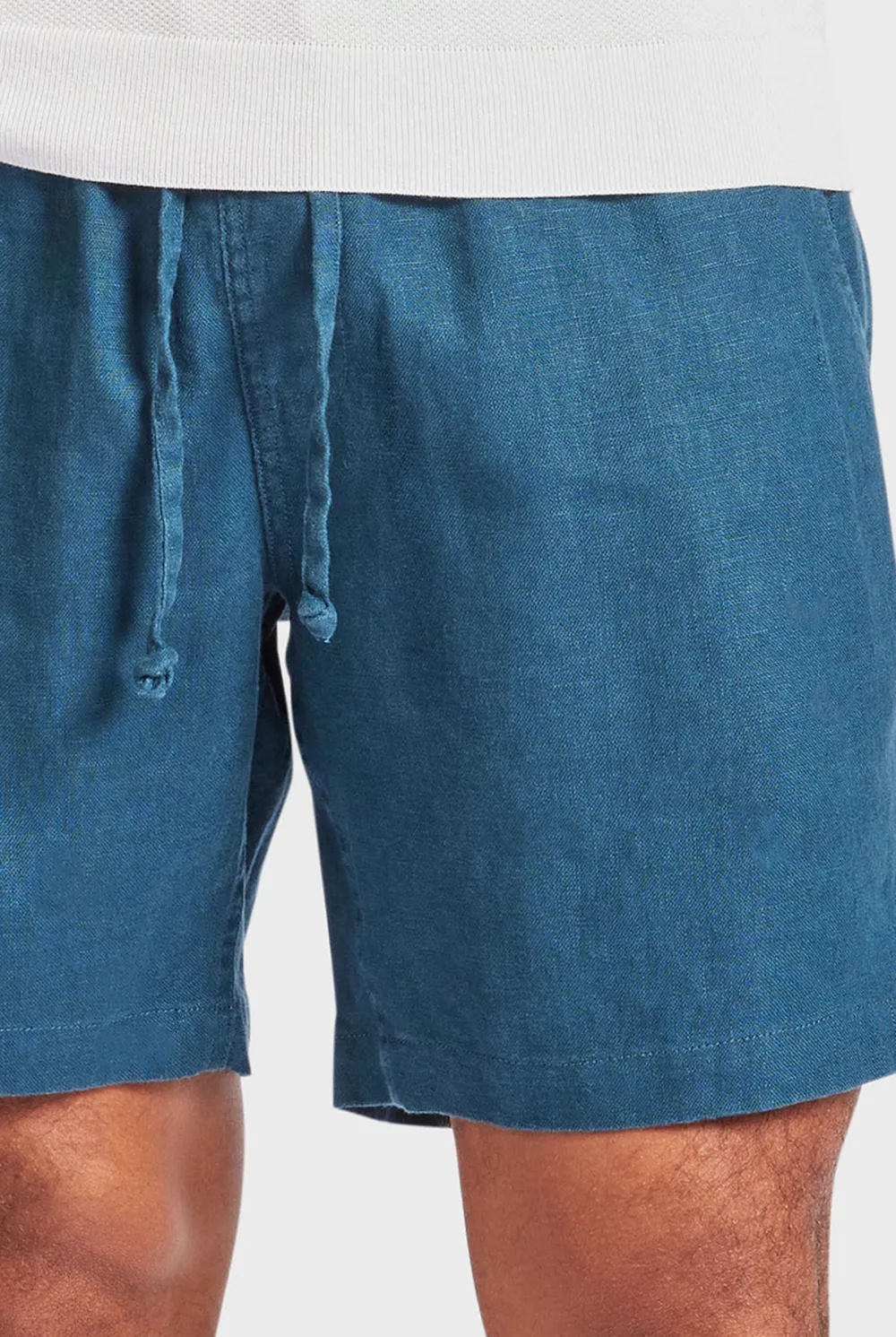 Lightweight Linen Blend Drawstring Vacation Shorts