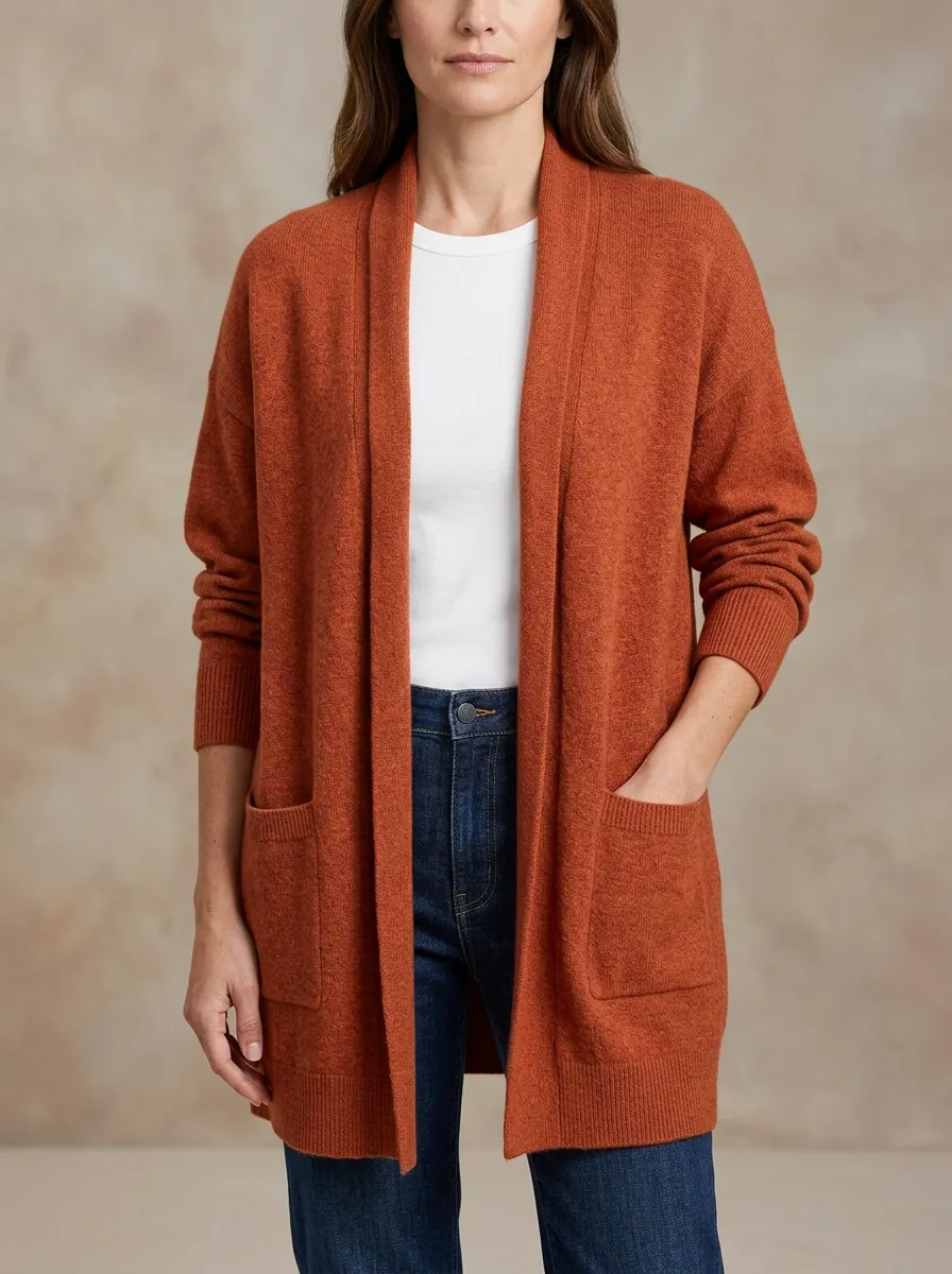 Country Open-Front Knit Cardigan