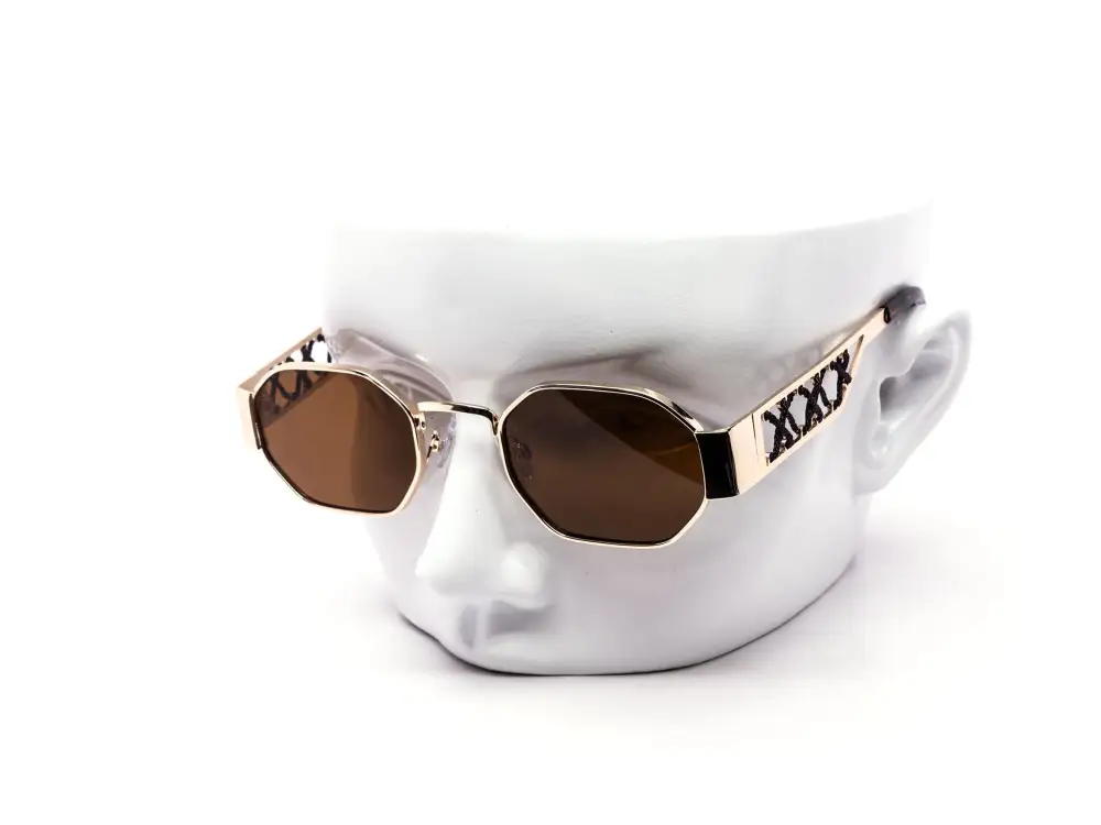 Twelve-Piece Luxury Metal Oval Sunglasses
