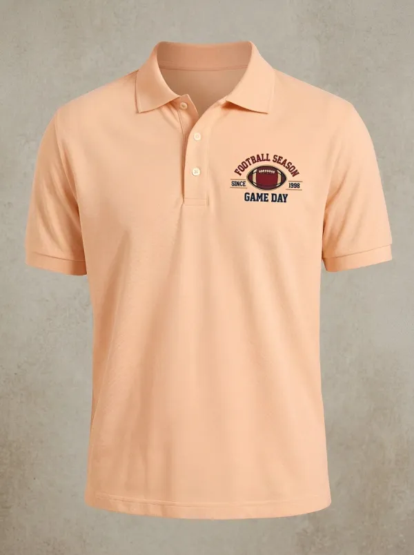 Football Inspired Casual Polo Shirt
