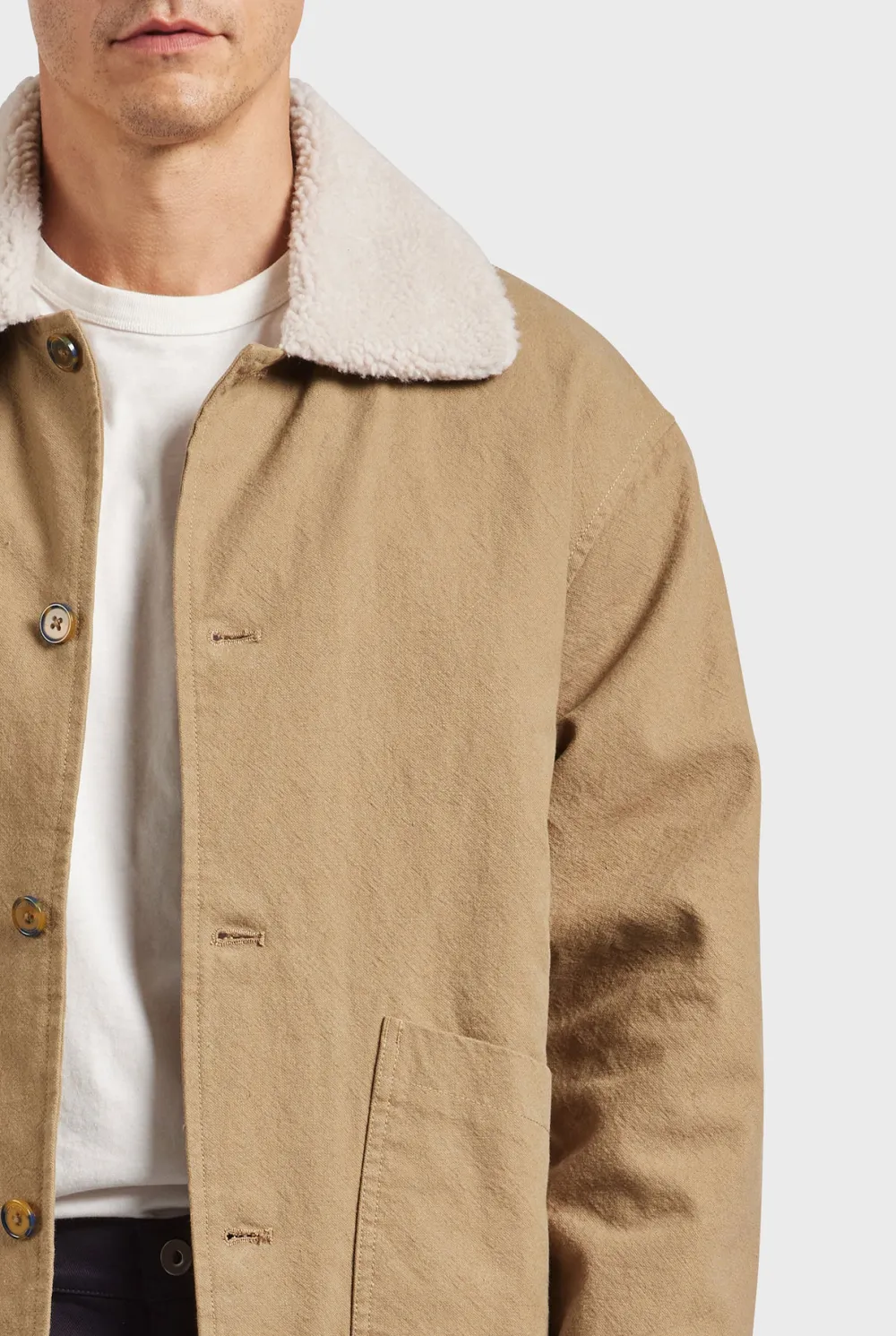 Sherpa Collar Corduroy Casual Work Jacket