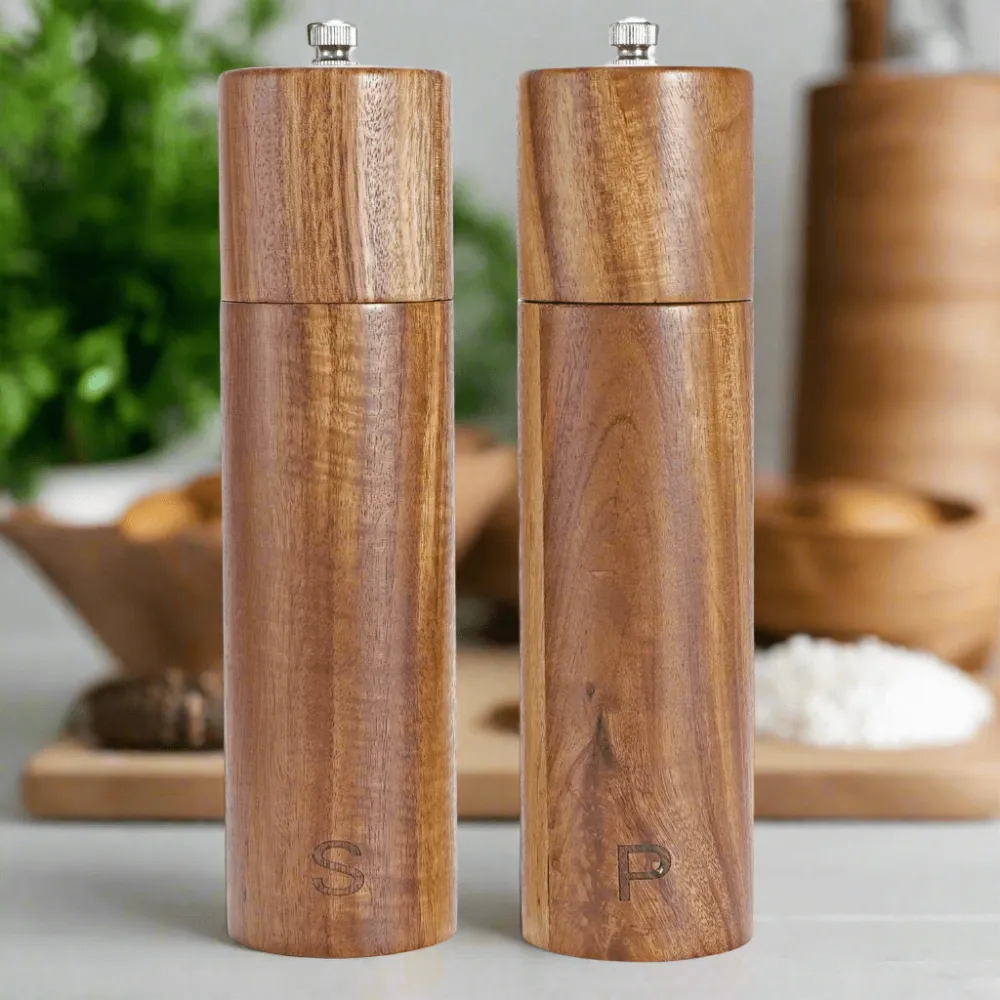 Acacia Salt Pepper Grinder Set
