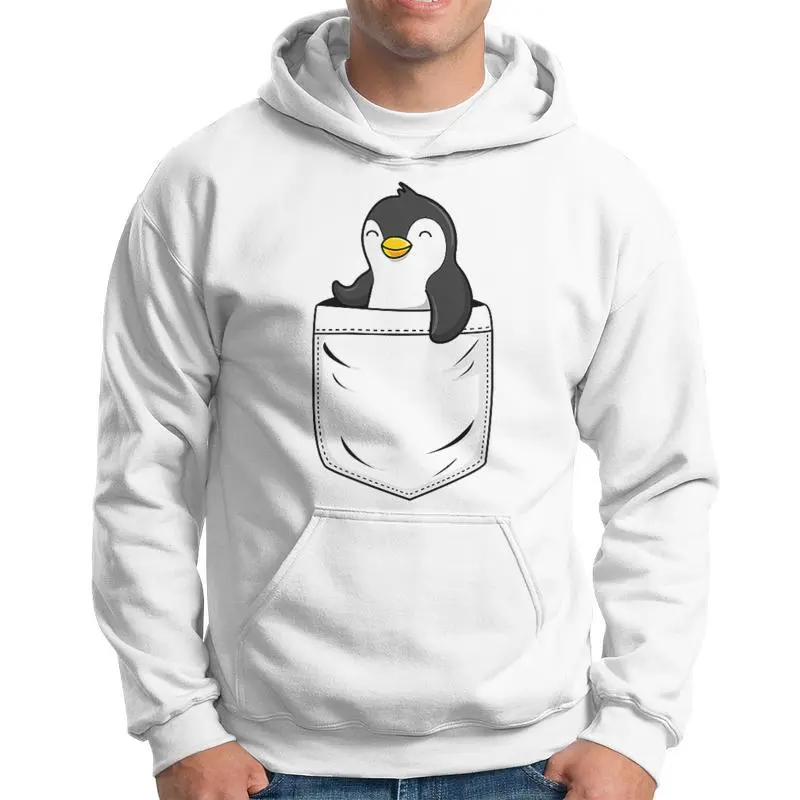 Penguin Lovers Cute Penguin In Pocket Hoodie