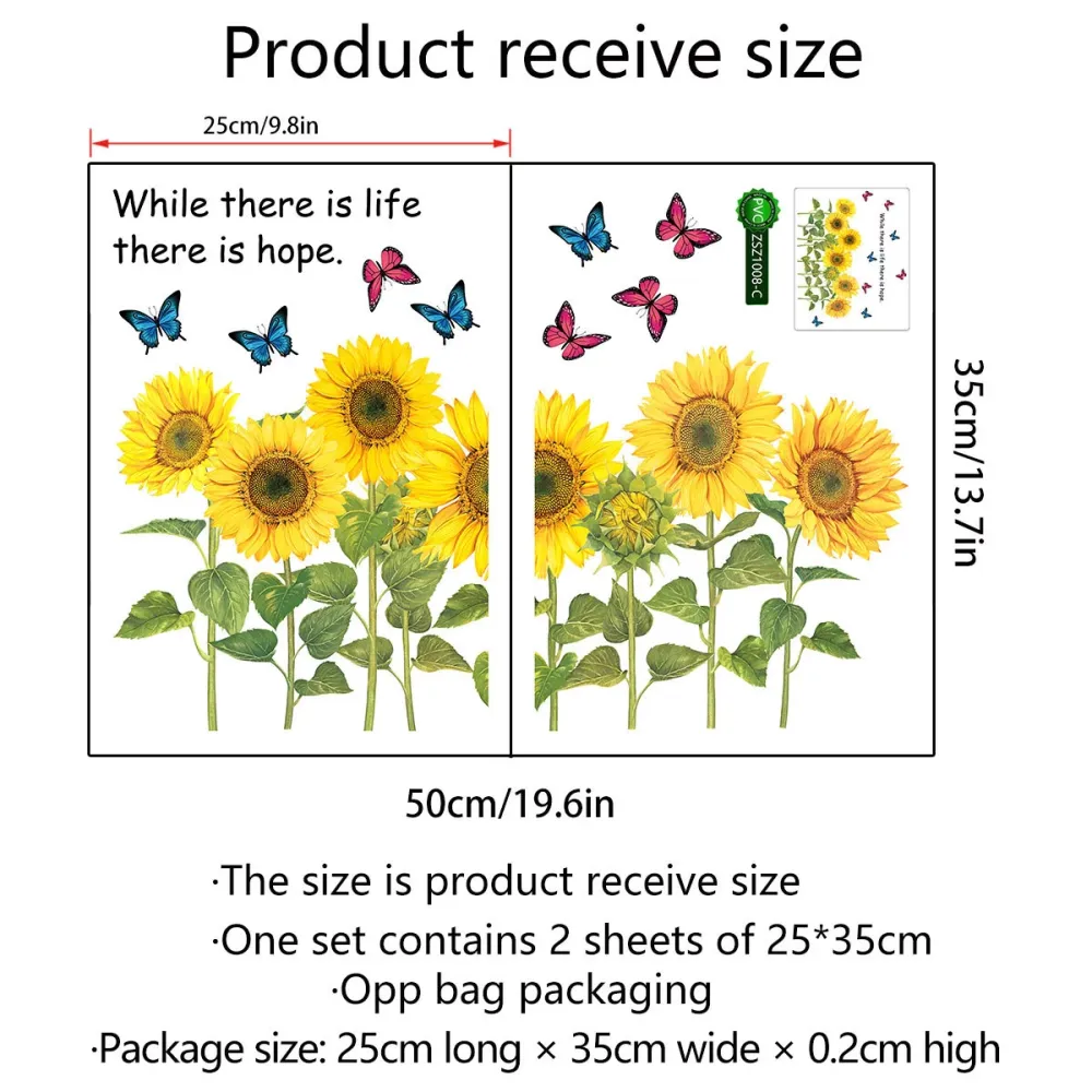Butterfly & Sunflower Sticker