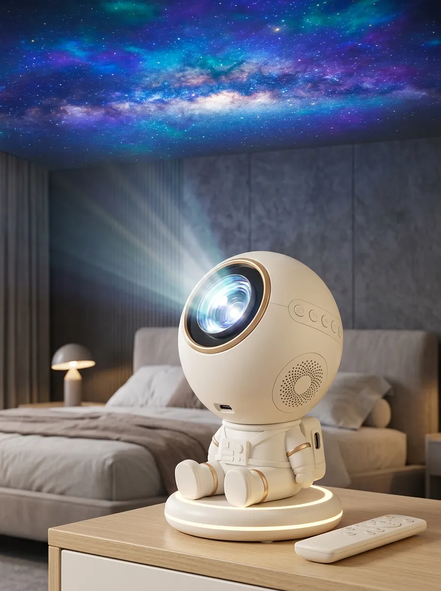 LED Astronaut Galaxy Projector Night Light