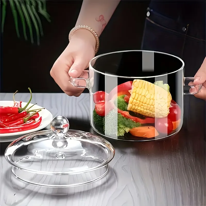Clear Glass Cooking Soup Pot