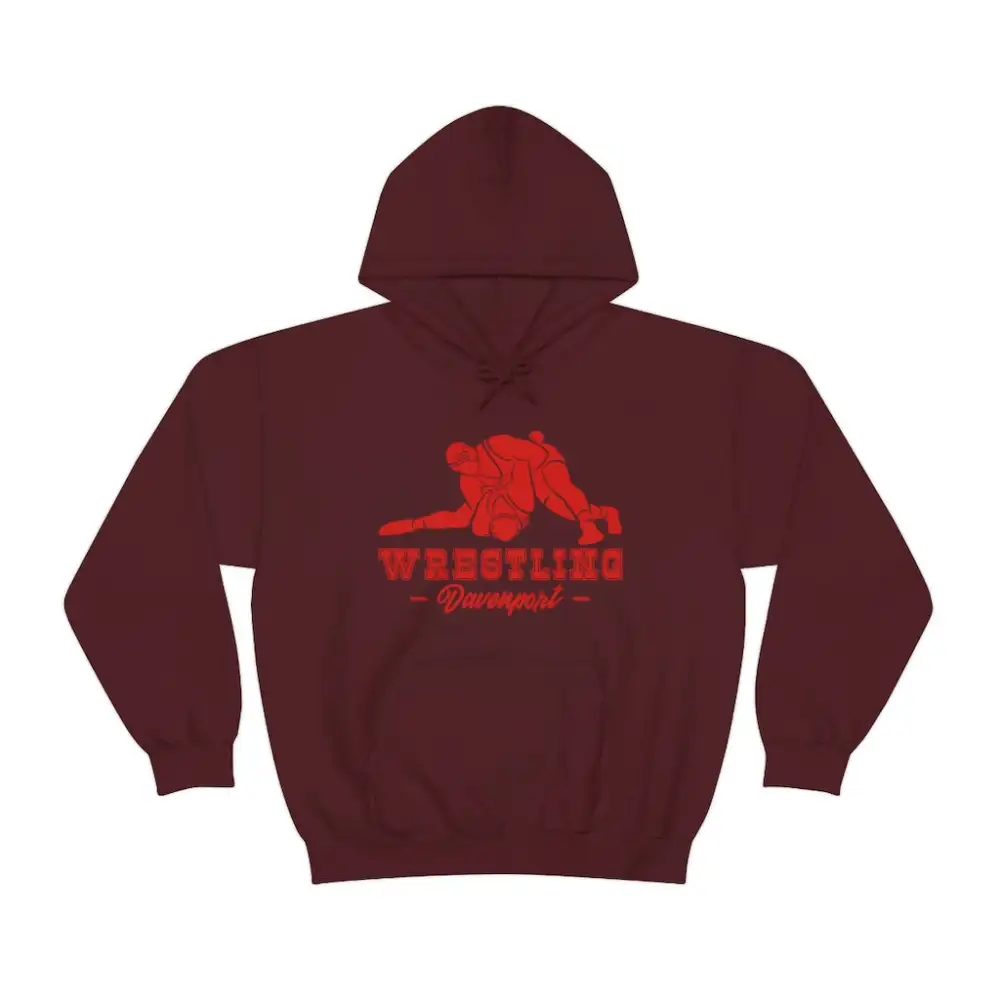 Everyday Retro Text Wrestling Graphic Pullover Hoodie