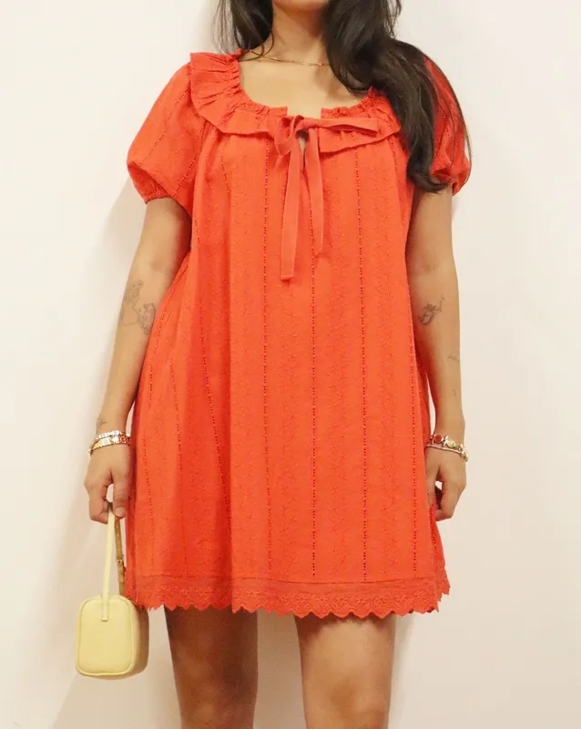Cotton Blend Relaxed Dress