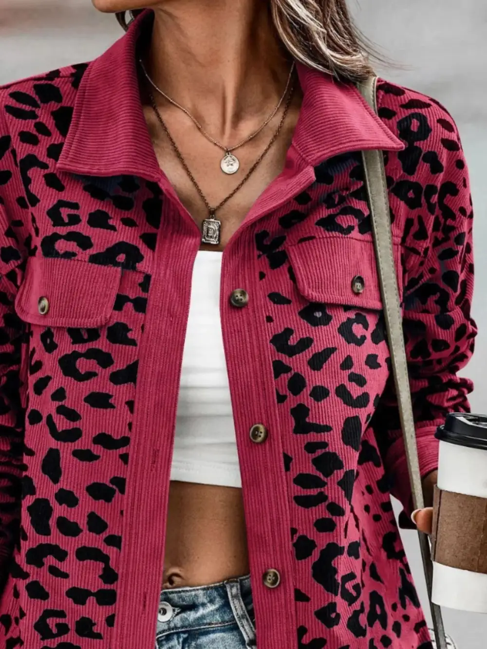 Full Size Zip Up Zebra Print Bomber Jacket