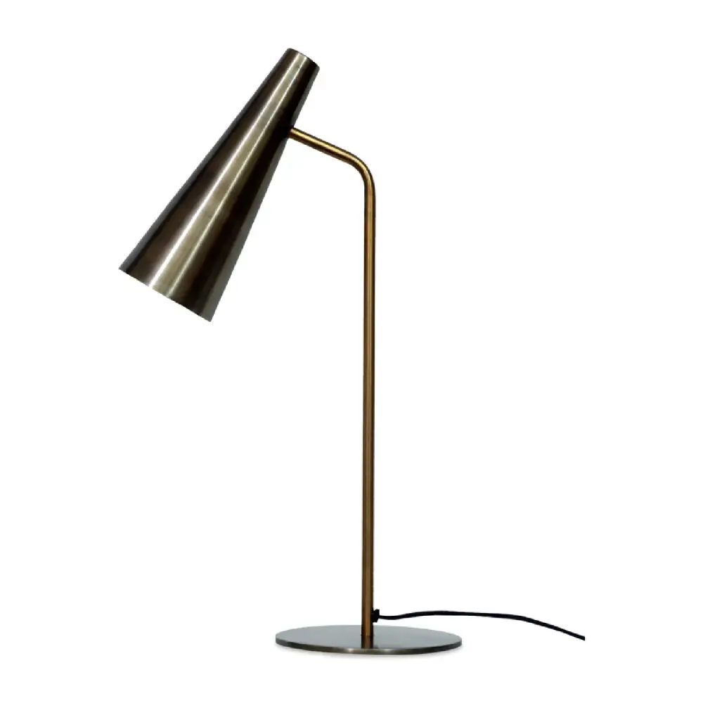 Brass Conical Table Lamp