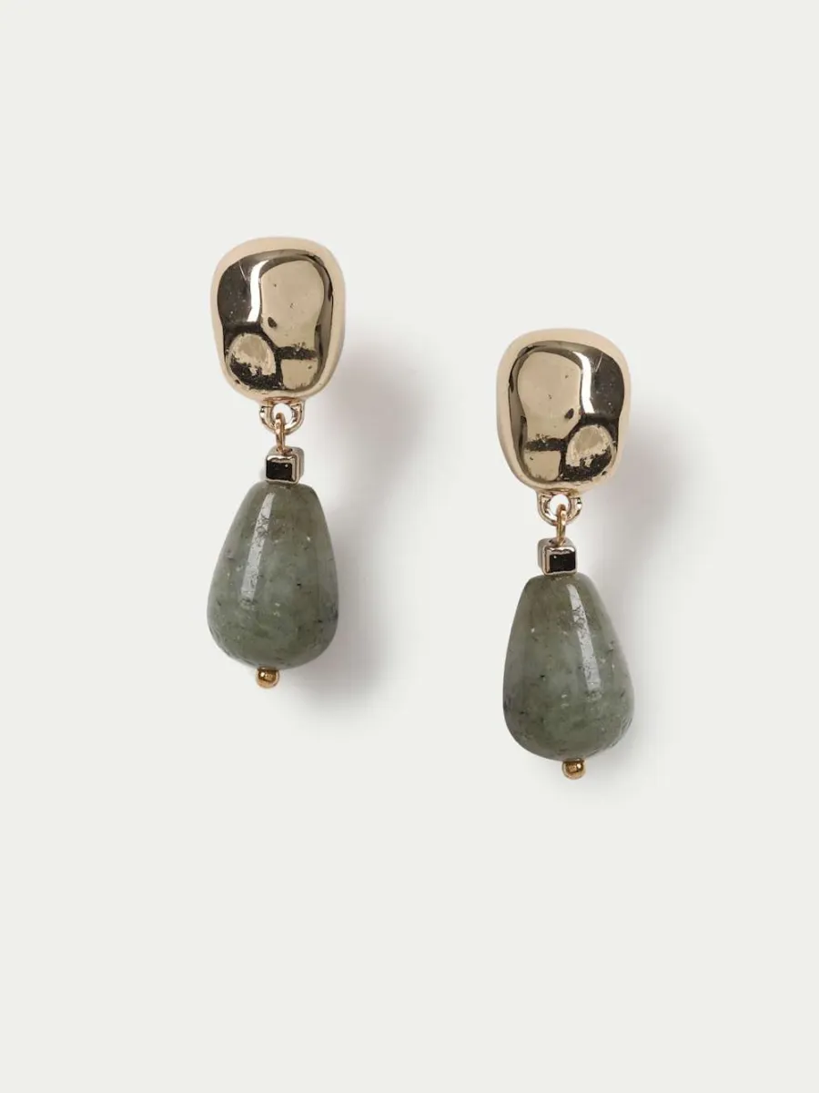 Green Drop Earrings