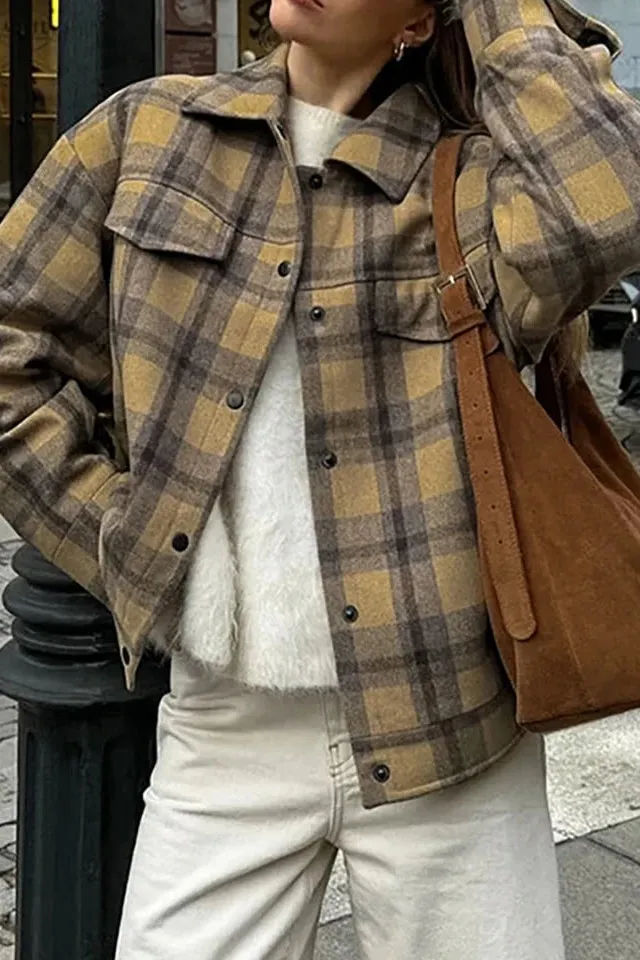 Plaid Gingham Classic Jacket