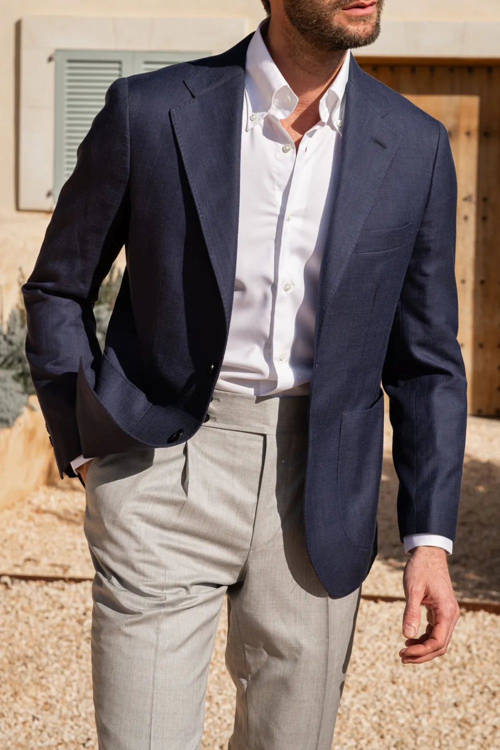 Blue Jacket In  Fabric