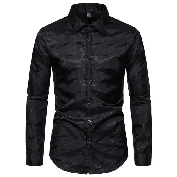 Men's Elegant Shirt With Unique Textured Design