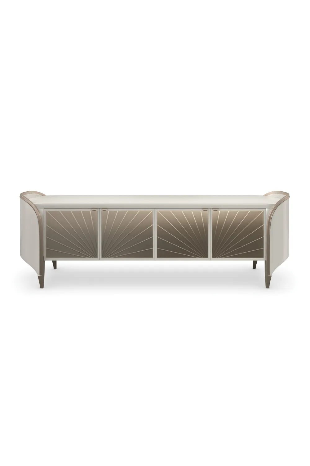 Oval Media Cabinet