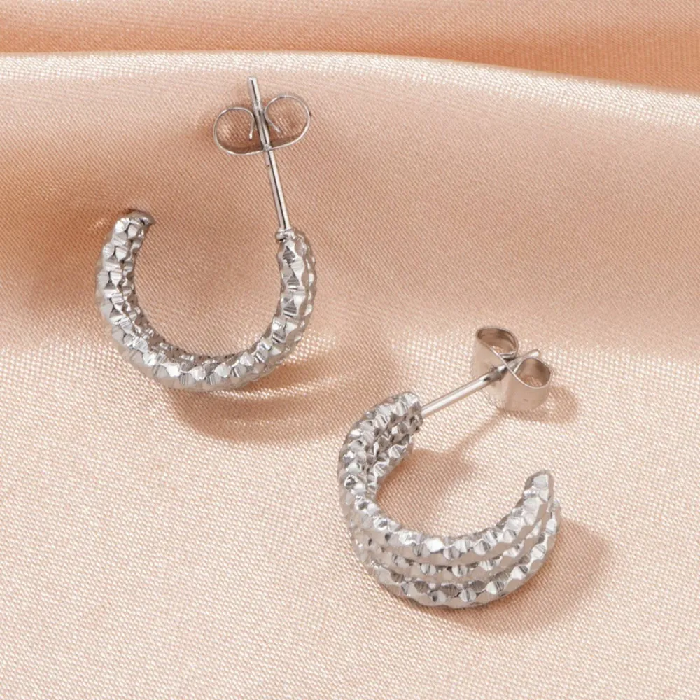 Layered Titanium Steel Vintage Earrings