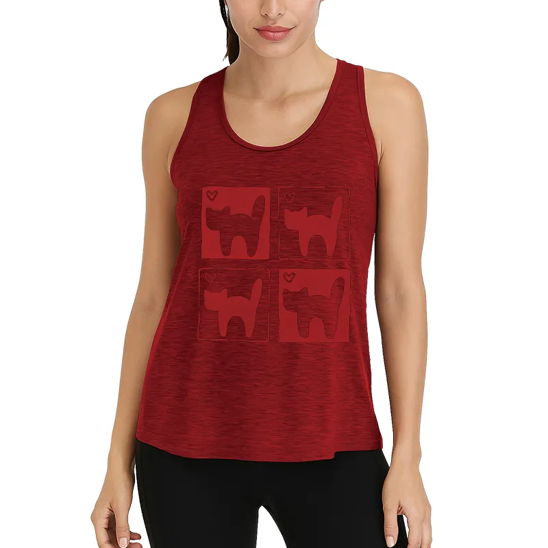 Women’s Cat Heart  Fitness Tank